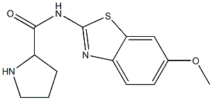 N-(6-methoxy-1,3-benzothiazol-2-yl)pyrrolidine-2-carboxamide 구조식 이미지