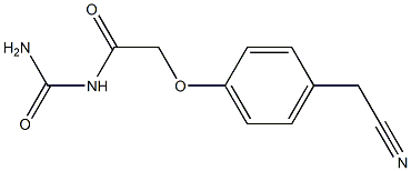 N-(aminocarbonyl)-2-[4-(cyanomethyl)phenoxy]acetamide 구조식 이미지