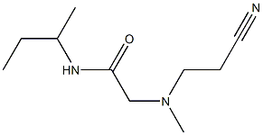 N-(butan-2-yl)-2-[(2-cyanoethyl)(methyl)amino]acetamide 구조식 이미지