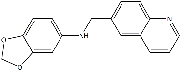 N-(quinolin-6-ylmethyl)-2H-1,3-benzodioxol-5-amine Structure