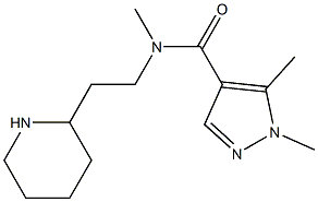 N,1,5-trimethyl-N-[2-(piperidin-2-yl)ethyl]-1H-pyrazole-4-carboxamide 구조식 이미지