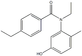 N,4-diethyl-N-(5-hydroxy-2-methylphenyl)benzamide 구조식 이미지