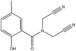 N,N-bis(cyanomethyl)-2-hydroxy-5-methylbenzamide 구조식 이미지