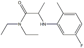 N,N-diethyl-2-[(5-fluoro-2-methylphenyl)amino]propanamide Structure