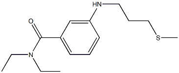 N,N-diethyl-3-{[3-(methylsulfanyl)propyl]amino}benzamide Structure