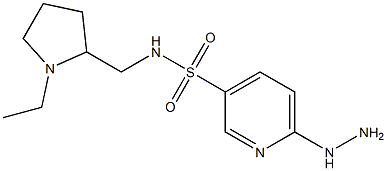 N-[(1-ethylpyrrolidin-2-yl)methyl]-6-hydrazinylpyridine-3-sulfonamide 구조식 이미지