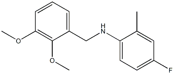 N-[(2,3-dimethoxyphenyl)methyl]-4-fluoro-2-methylaniline 구조식 이미지