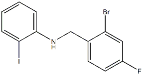 N-[(2-bromo-4-fluorophenyl)methyl]-2-iodoaniline Structure