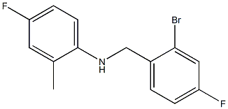 N-[(2-bromo-4-fluorophenyl)methyl]-4-fluoro-2-methylaniline Structure