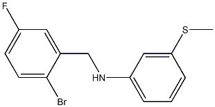 N-[(2-bromo-5-fluorophenyl)methyl]-3-(methylsulfanyl)aniline Structure