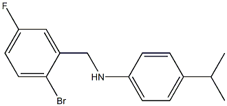 N-[(2-bromo-5-fluorophenyl)methyl]-4-(propan-2-yl)aniline Structure