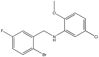 N-[(2-bromo-5-fluorophenyl)methyl]-5-chloro-2-methoxyaniline 구조식 이미지