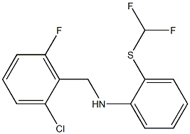 N-[(2-chloro-6-fluorophenyl)methyl]-2-[(difluoromethyl)sulfanyl]aniline Structure