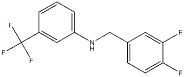 N-[(3,4-difluorophenyl)methyl]-3-(trifluoromethyl)aniline 구조식 이미지