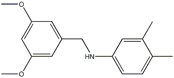 N-[(3,5-dimethoxyphenyl)methyl]-3,4-dimethylaniline 구조식 이미지