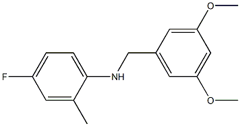 N-[(3,5-dimethoxyphenyl)methyl]-4-fluoro-2-methylaniline Structure