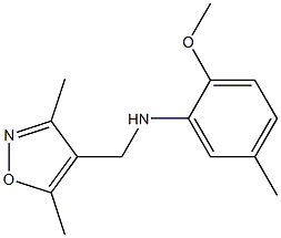 N-[(3,5-dimethyl-1,2-oxazol-4-yl)methyl]-2-methoxy-5-methylaniline Structure