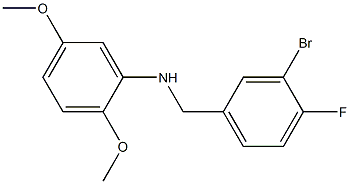 N-[(3-bromo-4-fluorophenyl)methyl]-2,5-dimethoxyaniline Structure