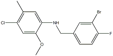 N-[(3-bromo-4-fluorophenyl)methyl]-4-chloro-2-methoxy-5-methylaniline Structure