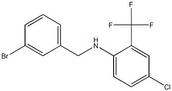 N-[(3-bromophenyl)methyl]-4-chloro-2-(trifluoromethyl)aniline 구조식 이미지