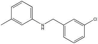 N-[(3-chlorophenyl)methyl]-3-methylaniline 구조식 이미지