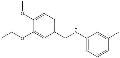 N-[(3-ethoxy-4-methoxyphenyl)methyl]-3-methylaniline Structure