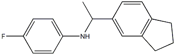 N-[1-(2,3-dihydro-1H-inden-5-yl)ethyl]-4-fluoroaniline Structure