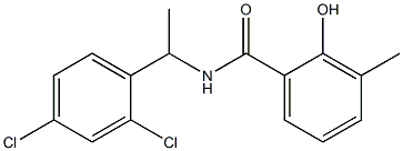 N-[1-(2,4-dichlorophenyl)ethyl]-2-hydroxy-3-methylbenzamide 구조식 이미지