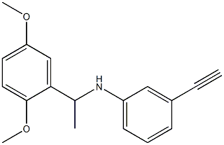 N-[1-(2,5-dimethoxyphenyl)ethyl]-3-ethynylaniline 구조식 이미지