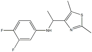 N-[1-(2,5-dimethyl-1,3-thiazol-4-yl)ethyl]-3,4-difluoroaniline Structure