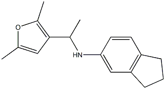 N-[1-(2,5-dimethylfuran-3-yl)ethyl]-2,3-dihydro-1H-inden-5-amine 구조식 이미지