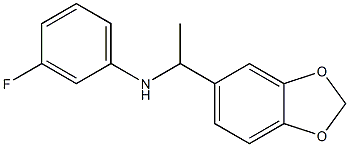 N-[1-(2H-1,3-benzodioxol-5-yl)ethyl]-3-fluoroaniline 구조식 이미지