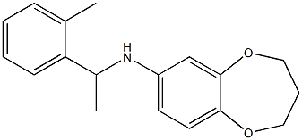 N-[1-(2-methylphenyl)ethyl]-3,4-dihydro-2H-1,5-benzodioxepin-7-amine 구조식 이미지