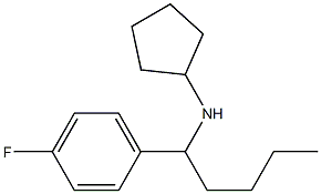 N-[1-(4-fluorophenyl)pentyl]cyclopentanamine 구조식 이미지