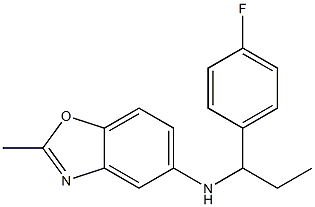 N-[1-(4-fluorophenyl)propyl]-2-methyl-1,3-benzoxazol-5-amine 구조식 이미지