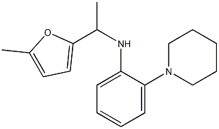 N-[1-(5-methylfuran-2-yl)ethyl]-2-(piperidin-1-yl)aniline 구조식 이미지