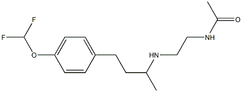 N-[2-({4-[4-(difluoromethoxy)phenyl]butan-2-yl}amino)ethyl]acetamide 구조식 이미지