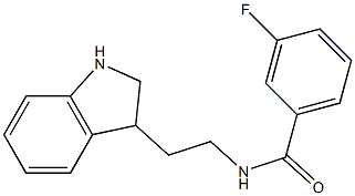 N-[2-(2,3-dihydro-1H-indol-3-yl)ethyl]-3-fluorobenzamide 구조식 이미지