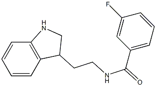 N-[2-(2,3-dihydro-1H-indol-3-yl)ethyl]-3-fluorobenzamide Structure