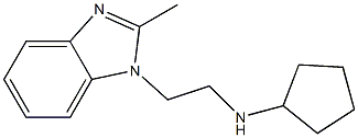 N-[2-(2-methyl-1H-1,3-benzodiazol-1-yl)ethyl]cyclopentanamine 구조식 이미지