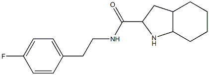 N-[2-(4-fluorophenyl)ethyl]octahydro-1H-indole-2-carboxamide 구조식 이미지
