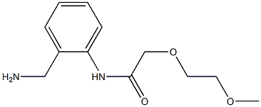 N-[2-(aminomethyl)phenyl]-2-(2-methoxyethoxy)acetamide 구조식 이미지