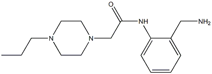 N-[2-(aminomethyl)phenyl]-2-(4-propylpiperazin-1-yl)acetamide 구조식 이미지