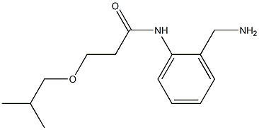 N-[2-(aminomethyl)phenyl]-3-(2-methylpropoxy)propanamide 구조식 이미지