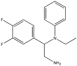 N-[2-amino-1-(3,4-difluorophenyl)ethyl]-N-ethyl-N-phenylamine 구조식 이미지