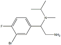 N-[2-amino-1-(3-bromo-4-fluorophenyl)ethyl]-N-isopropyl-N-methylamine Structure