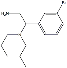 N-[2-amino-1-(3-bromophenyl)ethyl]-N,N-dipropylamine 구조식 이미지