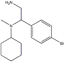 N-[2-amino-1-(4-bromophenyl)ethyl]-N-cyclohexyl-N-methylamine 구조식 이미지