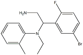 N-[2-amino-1-(5-bromo-2-fluorophenyl)ethyl]-N-ethyl-2-methylaniline 구조식 이미지