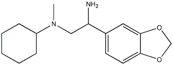 N-[2-amino-2-(1,3-benzodioxol-5-yl)ethyl]-N-cyclohexyl-N-methylamine Structure